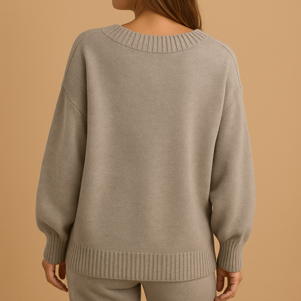 Alina | Women's Soft Knit V-Neck Sweater 1
