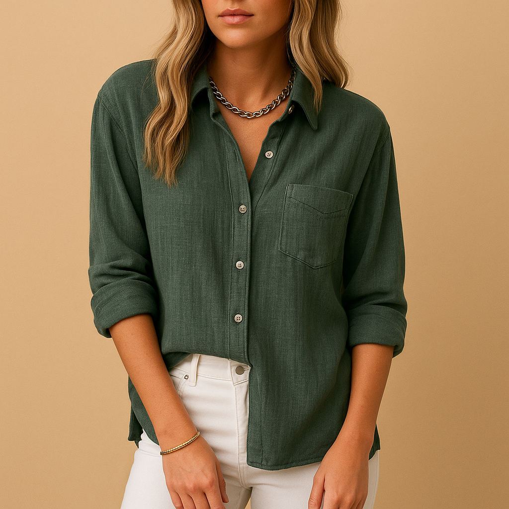 Clara | Women's Long Sleeve Blouse with Pockets 3