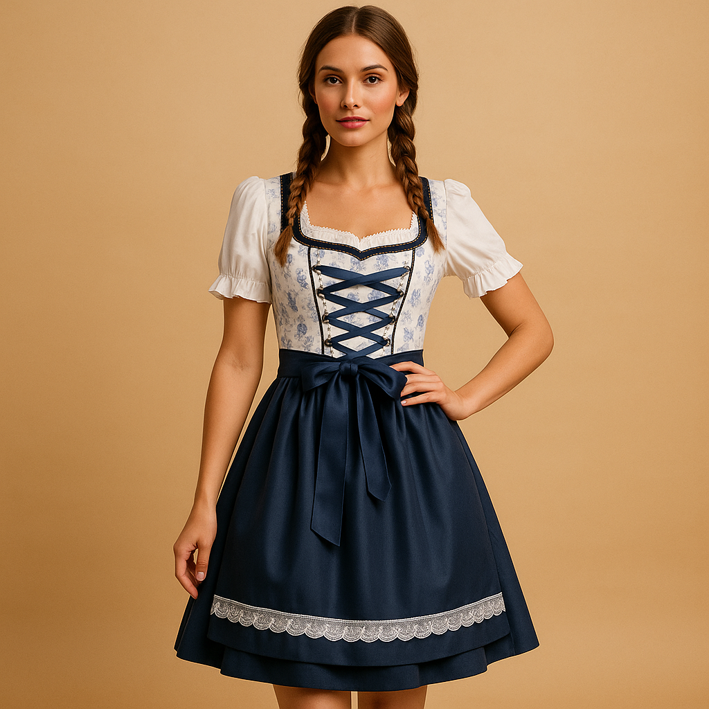 Clara | Women's Traditional Dirndl Dress with Lace Apron 1