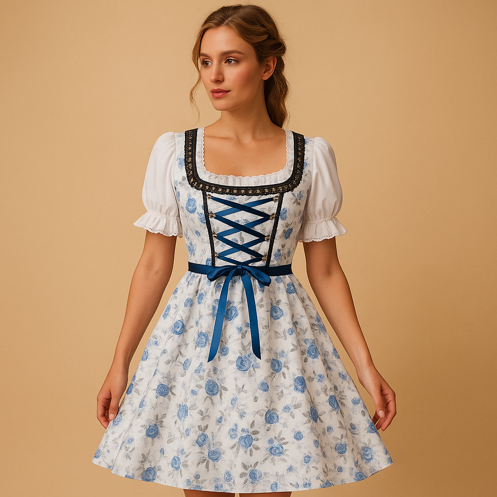 Clara | Women's Traditional Dirndl Dress with Lace Apron 2