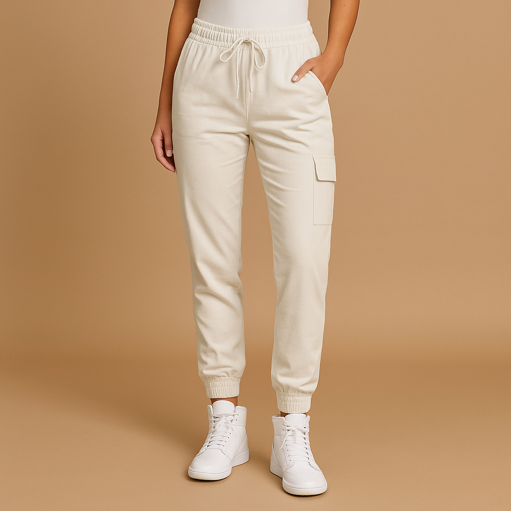 Elina | Women's High-Waisted Slim Cargo Pants 2