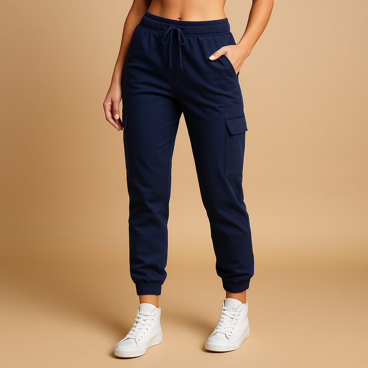 Elina | Women's High-Waisted Slim Cargo Pants 6