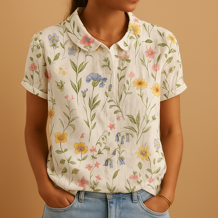 Hazel | Women's Floral Print Loose Blouse 8