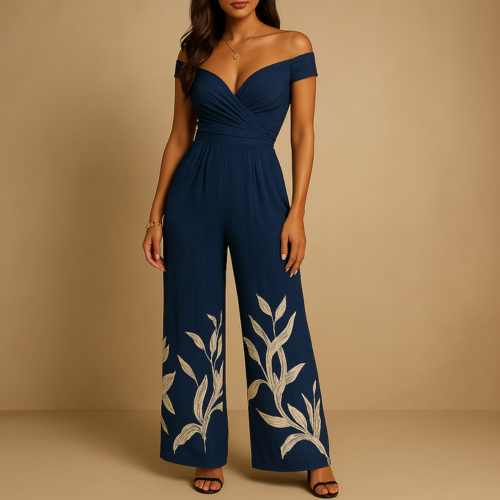 Juliette | Elegant Off-Shoulder Floral Jumpsuit for Women 0