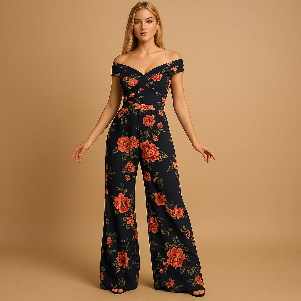 Juliette | Elegant Off-Shoulder Floral Jumpsuit for Women 1