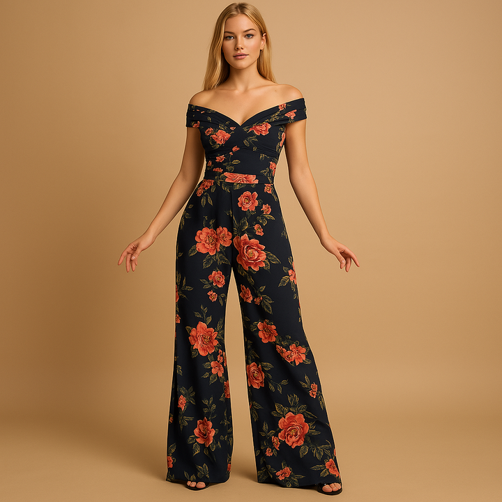 Juliette | Elegant Off-Shoulder Floral Jumpsuit for Women 1