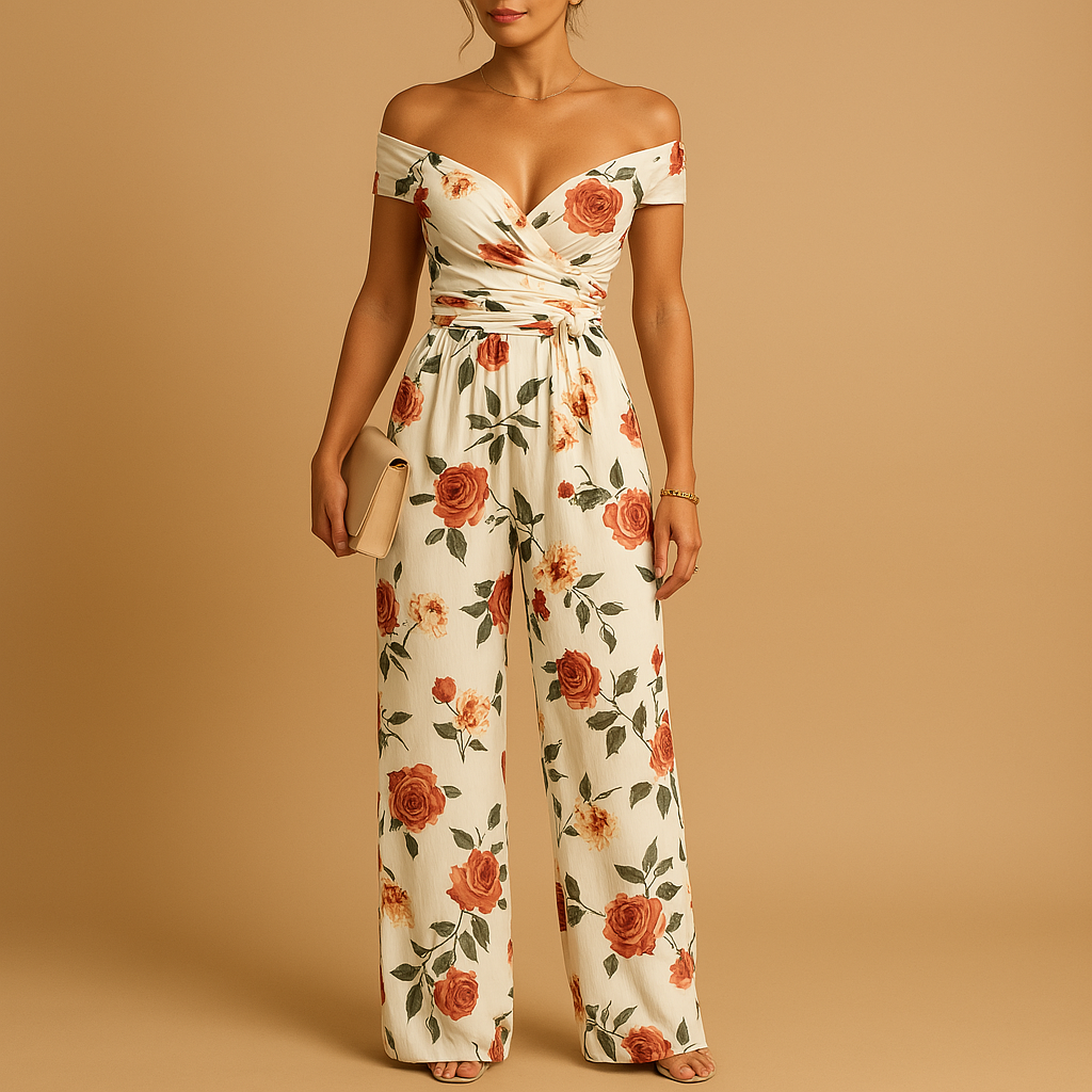 Juliette | Elegant Off-Shoulder Floral Jumpsuit for Women 4
