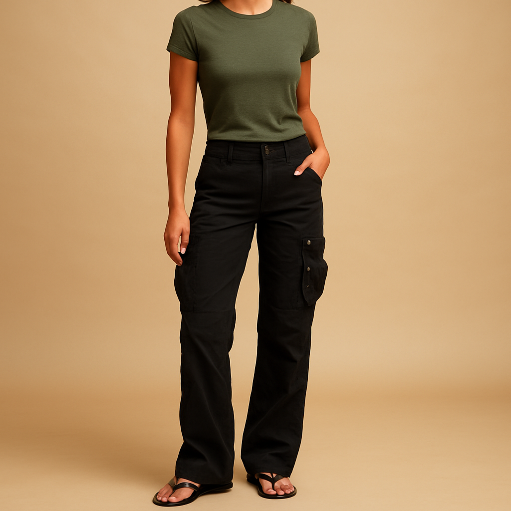 Paloma | Women's Casual Cargo Trousers with Pockets 0