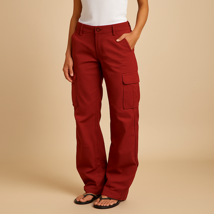 Paloma | Women's Casual Cargo Trousers with Pockets 3