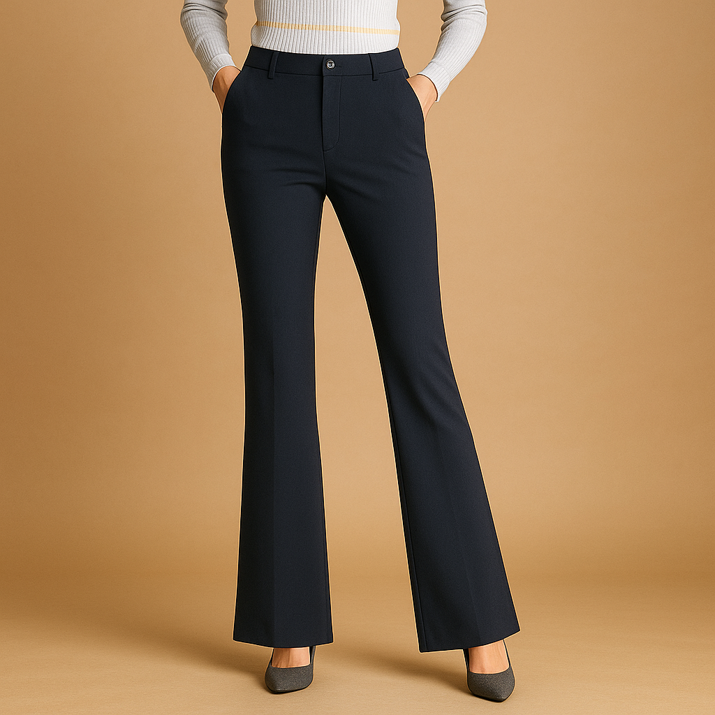 Renata | Women's High-Waisted Flared Trousers with Elegant Silhouette 5